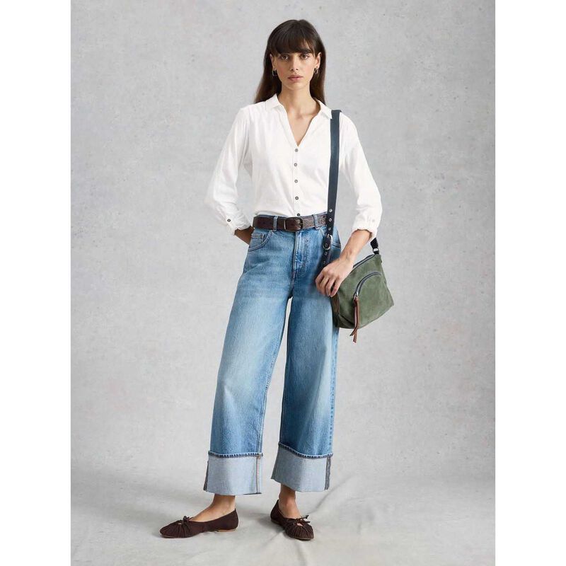 White Stuff Annie Broderie Jersey Shirt image number 3